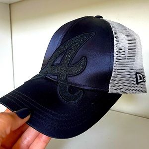Brand New Satin Atlanta Braves New Era / MLB Navy Womens Cap